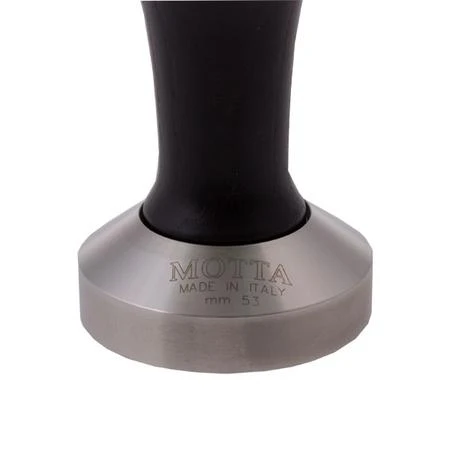 Nerūdijantis plienas tamper with a wooden handle Motta, 53 mm – Juodas