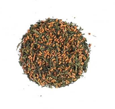 Genmaicha arbata su skrudintais ryžiais stambiai