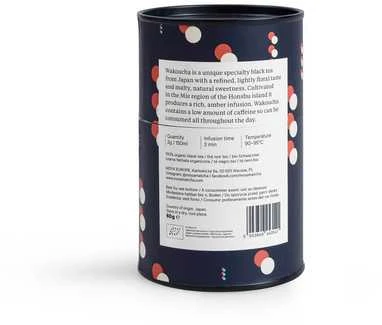 Moya Wakocha arbatos pakuotė su produkto informacija