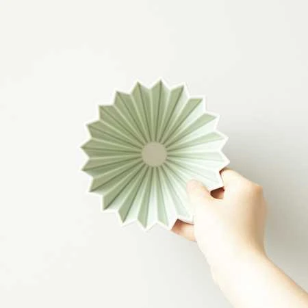 Origami S dripper alyvuogių spalvos iš viršaus