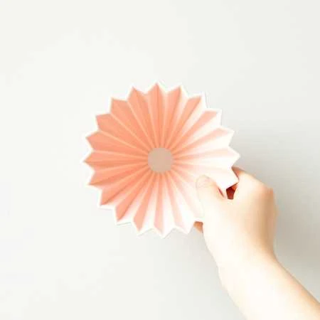 Origami S kavinukas rožinės spalvos iš viršaus