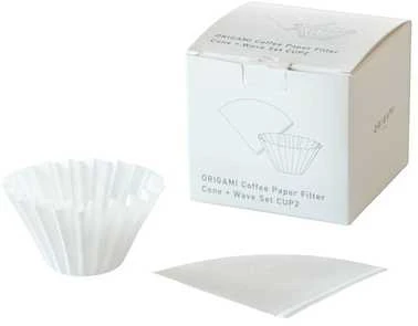 ORIGAMI - Set of Paper Filters S + Paper Filters S with a flat bottom 1-2 fil. 100 Pieces
