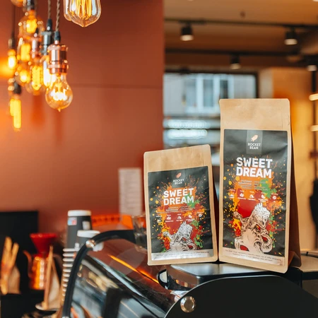 Rocket Bean Rukolų pupelės - Gvatemalos Huehuetango saldaus sapno plauta espreso kava 1kg