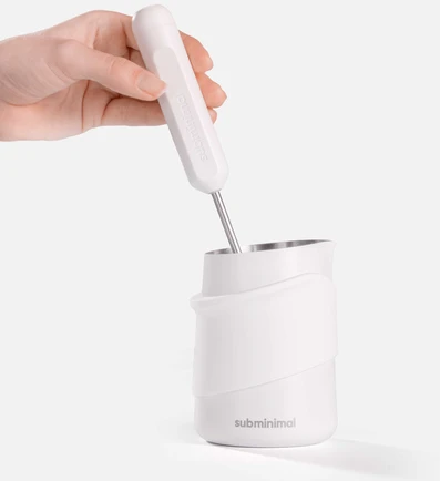 Subminimal - Manual Milk Frother NanoFoamer GO Baltas