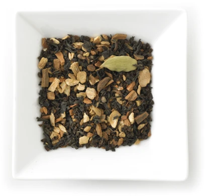 Teapigs Chai arbatos mišinio sudėtinės dalys dubenėlyje