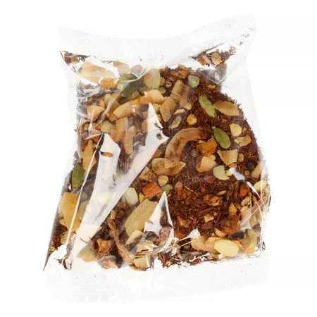Rooibos arbata su kokosais ir imbieru permatomame maišelyje