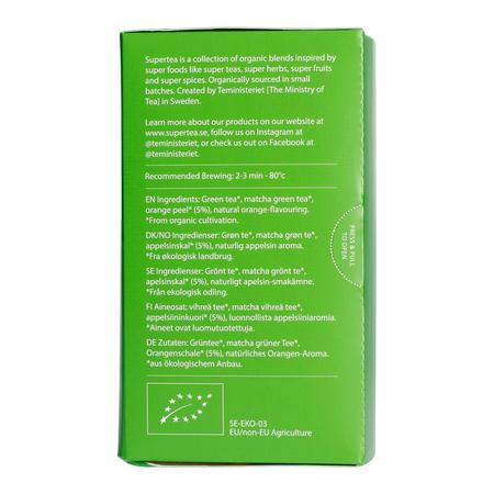 Teministeriet - Supertea Matcha Mandarin - BIO 20 arbatos maišeliai