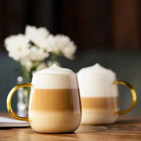 Vialli Design - 2 puodelių rinkinys Bolla su Yelloe rankena 400ml
