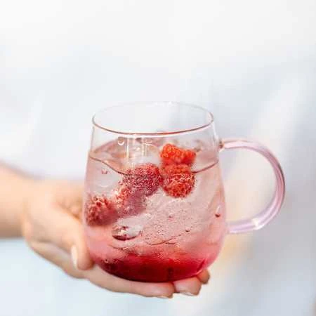 Vialli Design - 2 puodelių rinkinys Bolla su rožine rankena 400ml