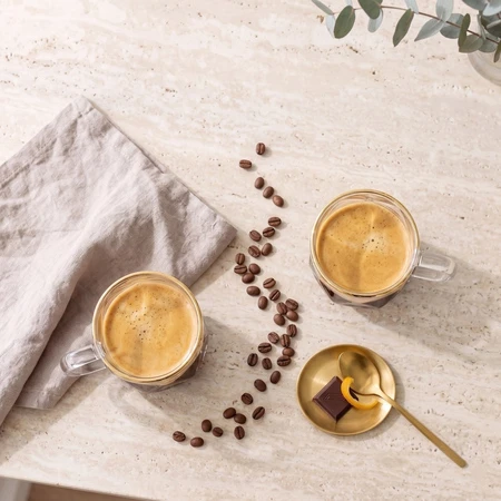 Vialli Design 2 filiżanki do espresso 120 ml Geo Gold 32118