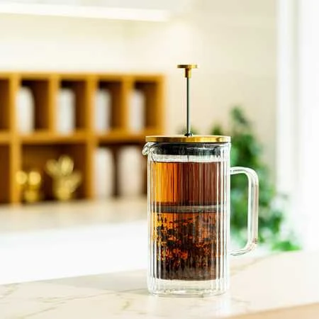 „Vialli Design“ – „Tulip“ prancūziška preso kava, auksinė, matinė, 1 l