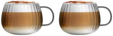 Tulip Vialli Design - Tulpių rinkinys iš 2 puodelių su pilka rankena 350ml
