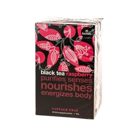 Vintage Teas Juodas Tea Raspberry - 30 teabags