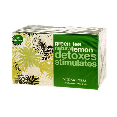 Vintage Teas Žalias Tea Lemon - 30 arbatos pakelių