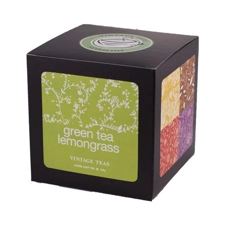 Vintage Teas Žalias Tea Lemongrass kvadratinė dėžutė