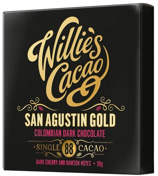 Willie's Cacao - 88 % San Agustin auksinis Kolumbijos šokoladas 50 g