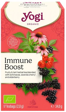 Yogi Tea – imunitetą stiprinanti žolelių arbata Immune Boost, 17 pakelių po 2 g (2206000252)