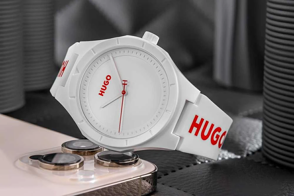 Hugo Boss Vyriškas laikrodis HUGO Lit For Him Baltas 1530345 + BOX