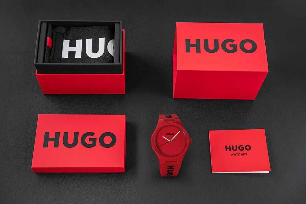 Hugo Boss HUGO Lit Raudonas Vyriškas Laikrodis 1530346 + Dėžutė