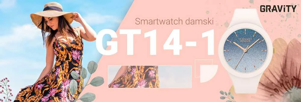 GRAVITY GT14-1 moteriškas išmanusis laikrodis - BLUETOOTH RYŠYS, OWN ciferblatas (sg026a)