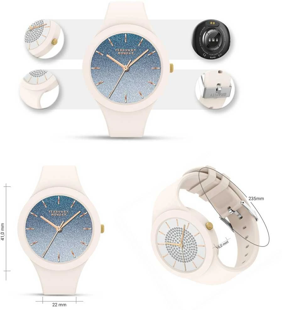 GRAVITY GT14-1 moteriškas išmanusis laikrodis - BLUETOOTH RYŠYS, OWN ciferblatas (sg026a)