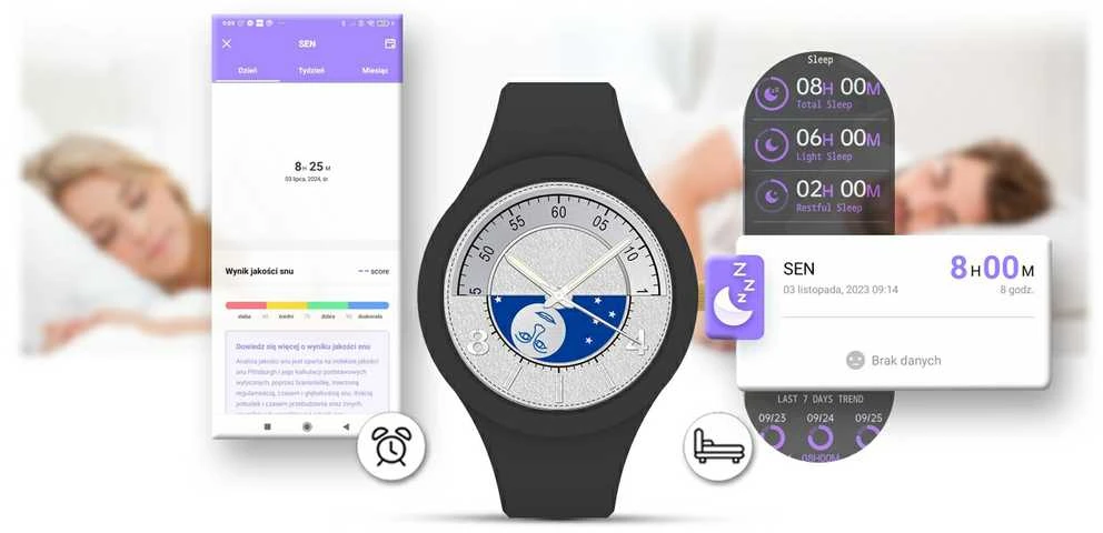 Išmanusis laikrodis DAMSKI GRAVITY GT14-3 - ROZMOWY BLUETOOTH, WŁASNE TARCZE (sg026c)