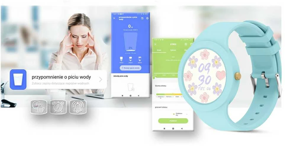 Išmanusis laikrodis DAMSKI GRAVITY GT14-4 - ROZMOWY BLUETOOTH, WŁASNE TARCZE (sg026d)