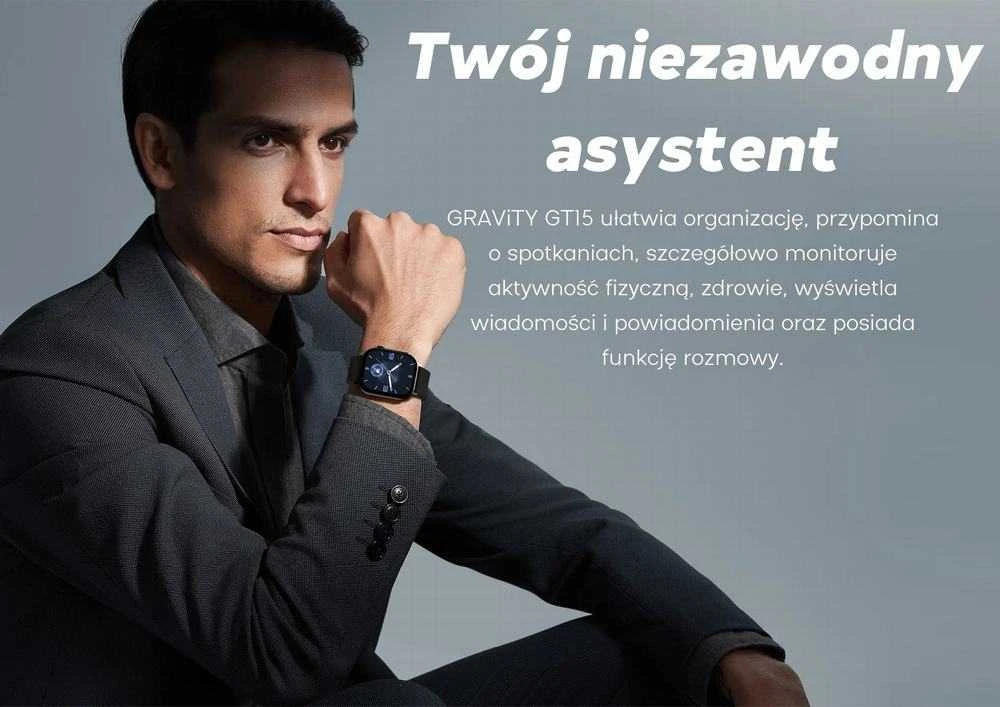 Išmanusis laikrodis UNISEX GRAVITY GT15-10 - BLUETOOTH RYŠIAI, PAPILDOMAS PRAĖJIMAS (sg029j)
