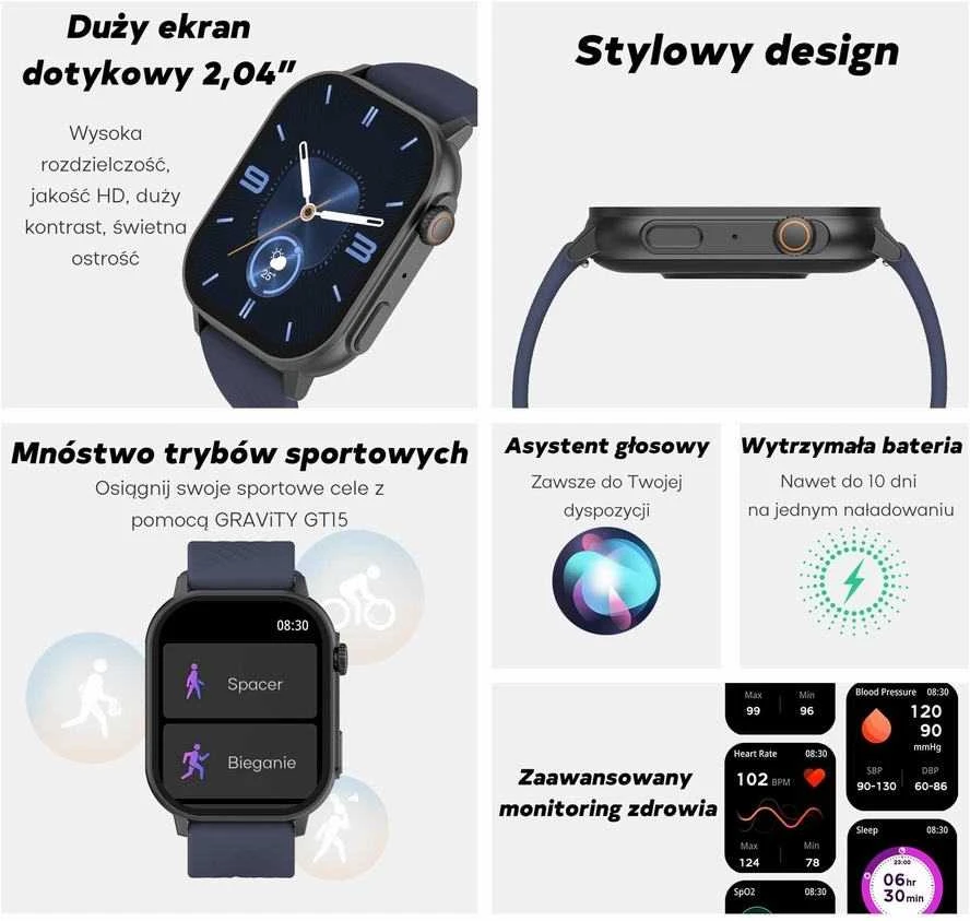 Išmanusis laikrodis UNISEX GRAVITY GT15-11 - BLUETOOTH CONNECTIONS, ADDITIONAL PASSAGE (sg029k)
