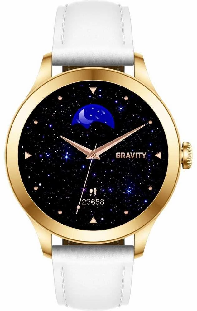 Išmanusis laikrodis DAMSKI GRAVITY GT25-2 PRO - AMOLED, DODATKOWY PASEK (sg039b)