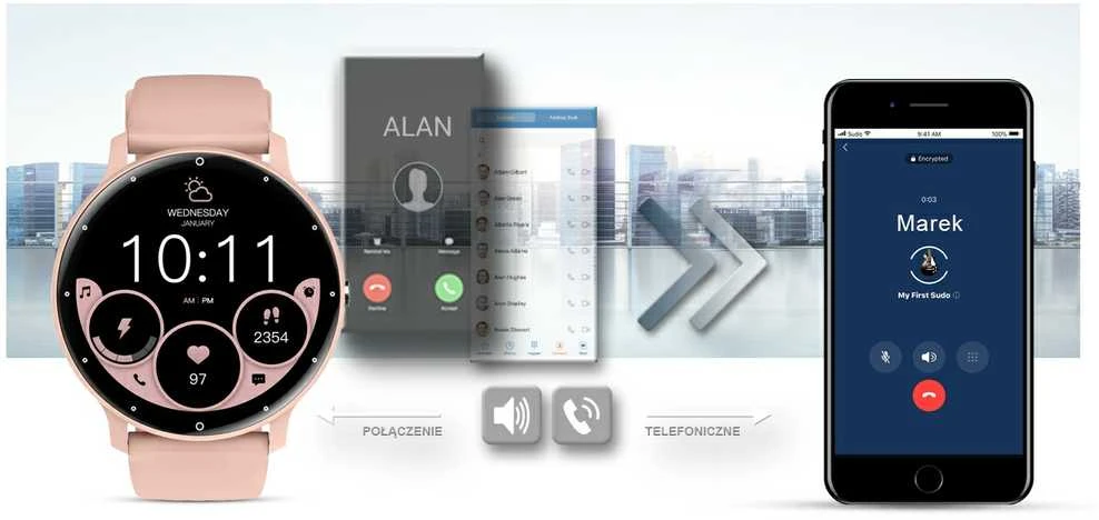 Išmanusis laikrodis UNISEX GRAVITY GT1-5 PRO - BLUETOOTH CONNECTIONS, ADDITIONAL PASSAGE (sg027e)