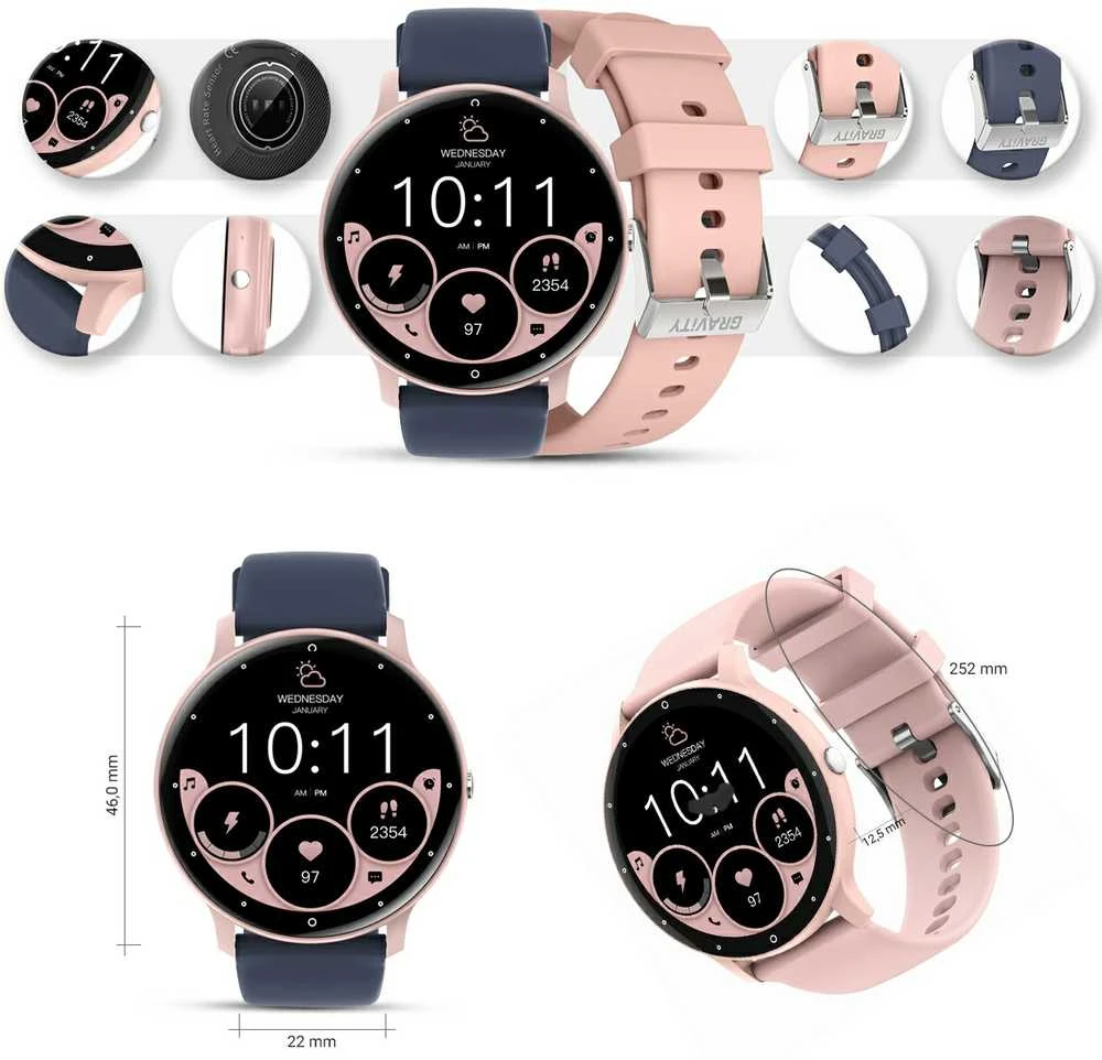 Išmanusis laikrodis UNISEX GRAVITY GT1-7 PRO - BLUETOOTH CONNECTIONS, ADDITIONAL PASSAGE (sg027g)