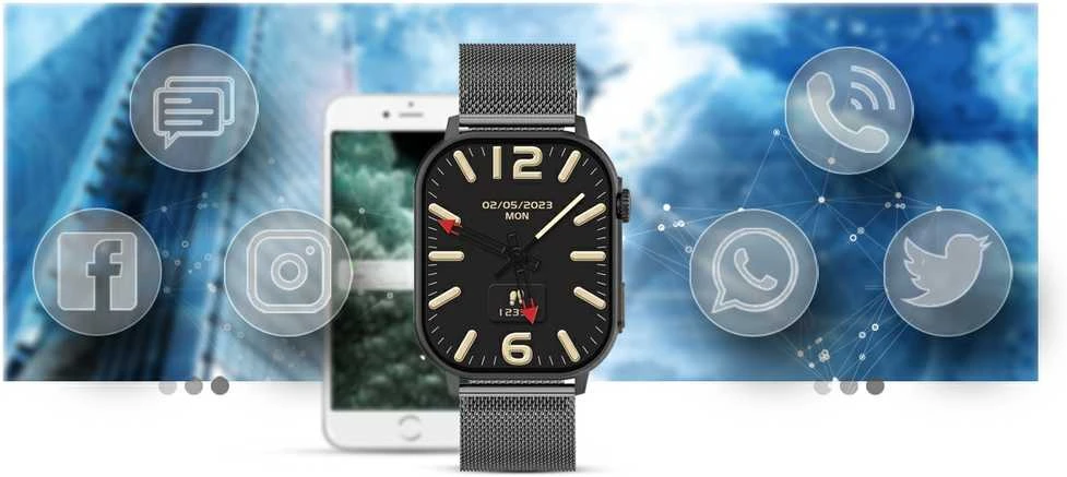Išmanusis laikrodis UNISEX GRAVITY GT15-4 - ROZMOWY BLUETOOTH, DODATKOWY PASEK (sg029d)