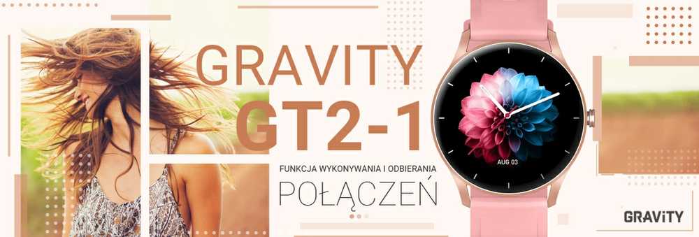 Išmanusis laikrodis Gravity GT2-1, Rožinio aukso spalvos korpusas su rožinės spalvos dirželiu