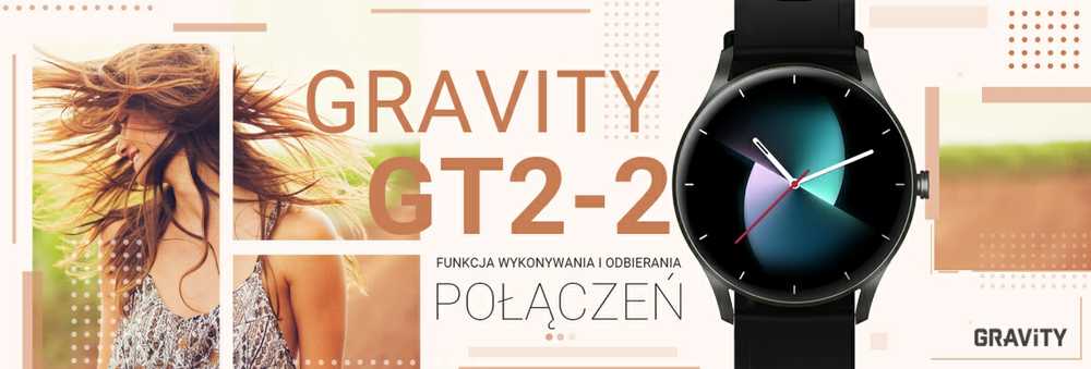Išmanusis laikrodis Gravity GT2-2, Juodos spalvos