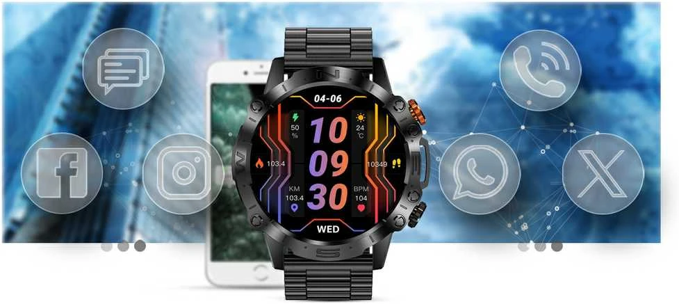 GRAVITY GT20-1 MEN'S Išmanusis laikrodis - AMOLED, ADDITIONAL BELT (sg024a)