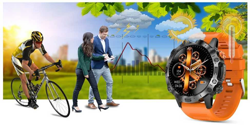 GRAVITY GT20-3 MEN'S Išmanusis laikrodis - AMOLED, ADDITIONAL BELT (sg024c)