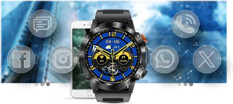 GRAVITY GT20-3 MEN'S Išmanusis laikrodis - AMOLED, ADDITIONAL BELT (sg024c)