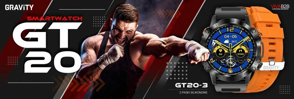GRAVITY GT20-3 MEN'S Išmanusis laikrodis - AMOLED, ADDITIONAL BELT (sg024c)