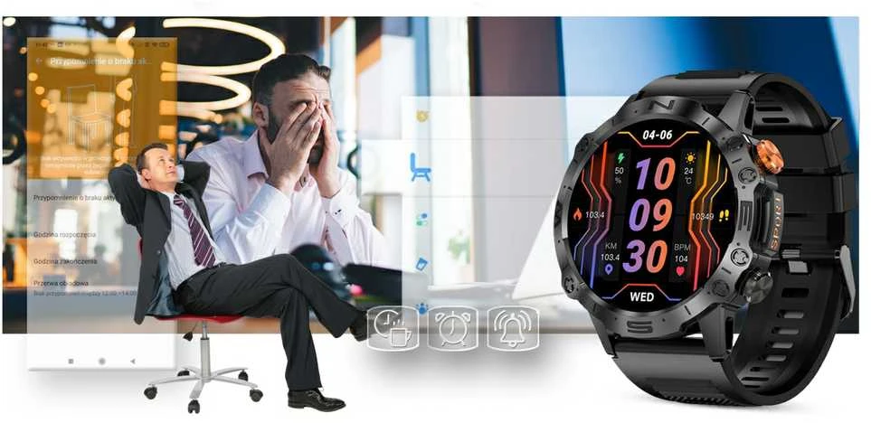 GRAVITY GT20-3 MEN'S Išmanusis laikrodis - AMOLED, ADDITIONAL BELT (sg024c)