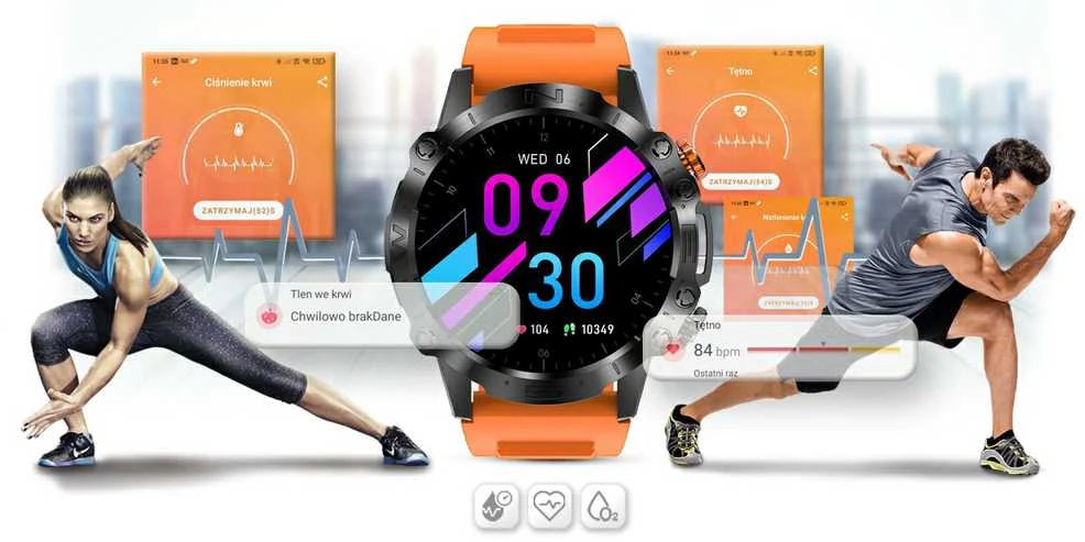 GRAVITY GT20-3 MEN'S Išmanusis laikrodis - AMOLED, ADDITIONAL BELT (sg024c)