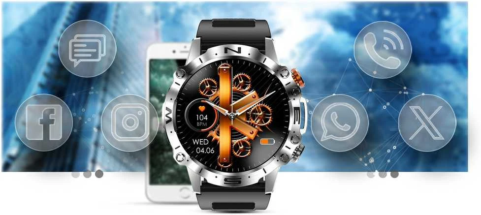 GRAVITY GT20-4 MEN'S Išmanusis laikrodis - AMOLED, ADDITIONAL BELT (sg024d)