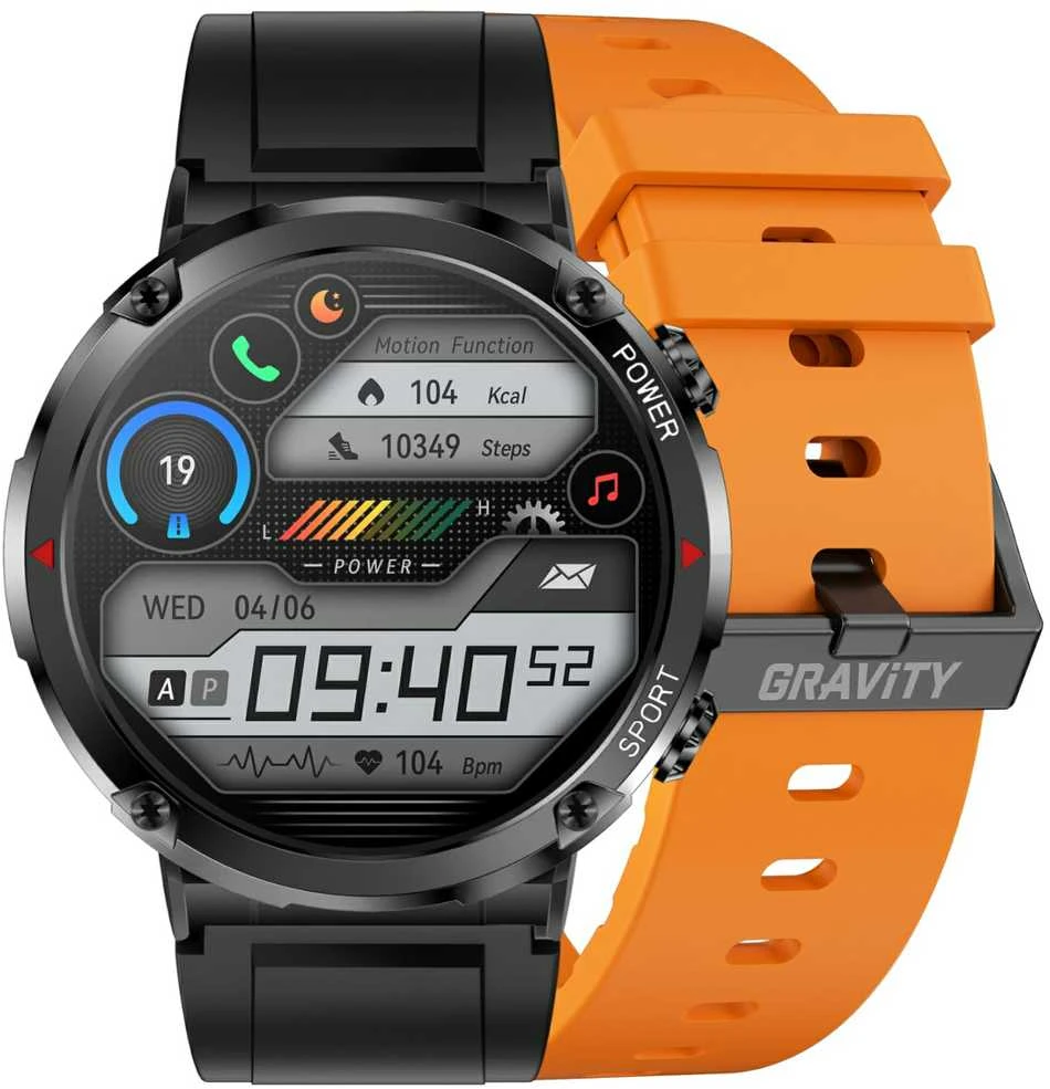 Išmanusis laikrodis MĘSKI GRAVITY GT21-2 - BLUETOOTH CALL, DODATKOWY PASEK (sg025b)