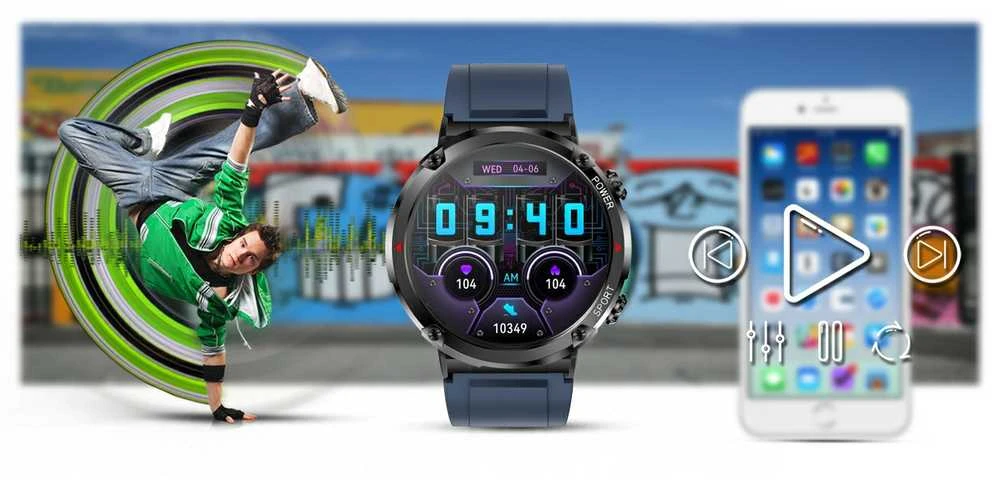 Išmanusis laikrodis MĘSKI GRAVITY GT21-5 - BLUETOOTH CALL, DODATKOWY PASEK (sg025e)