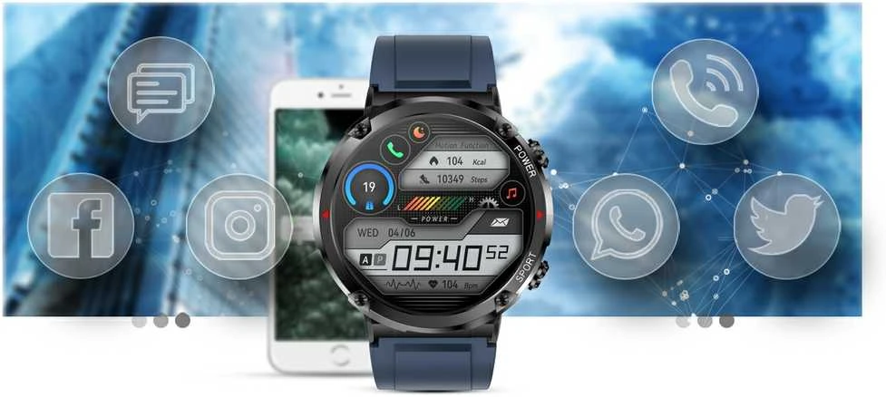 Išmanusis laikrodis MĘSKI GRAVITY GT21-5 - BLUETOOTH CALL, DODATKOWY PASEK (sg025e)