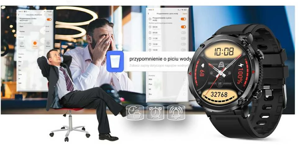Išmanusis laikrodis MĘSKI GRAVITY GT21-5 - BLUETOOTH CALL, DODATKOWY PASEK (sg025e)
