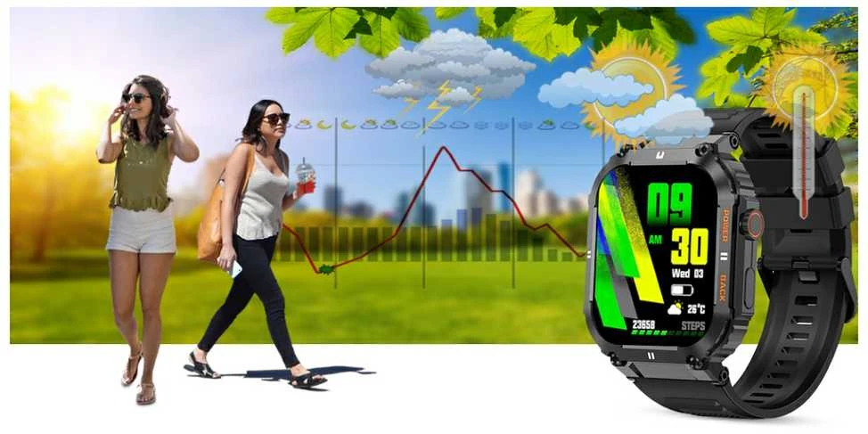 Išmanusis laikrodis Gravity GT6-1, Juodos spalvos
