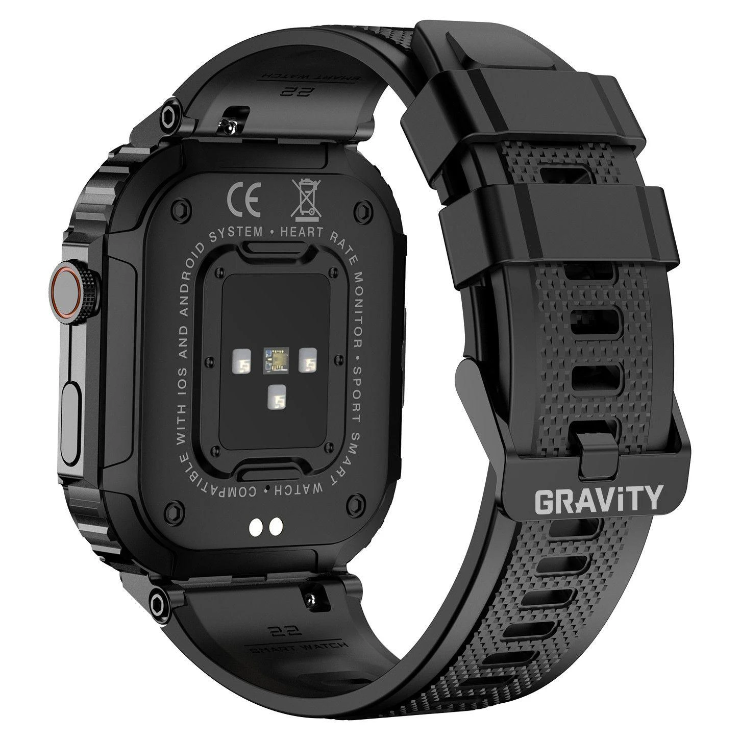 Išmanusis laikrodis Gravity GT6-1, Juodos spalvos