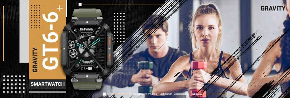 Išmanusis laikrodis vyrams Gravity GT6-6 - Skambinimo funkcija, MONITORIUS SNU (sg020f)