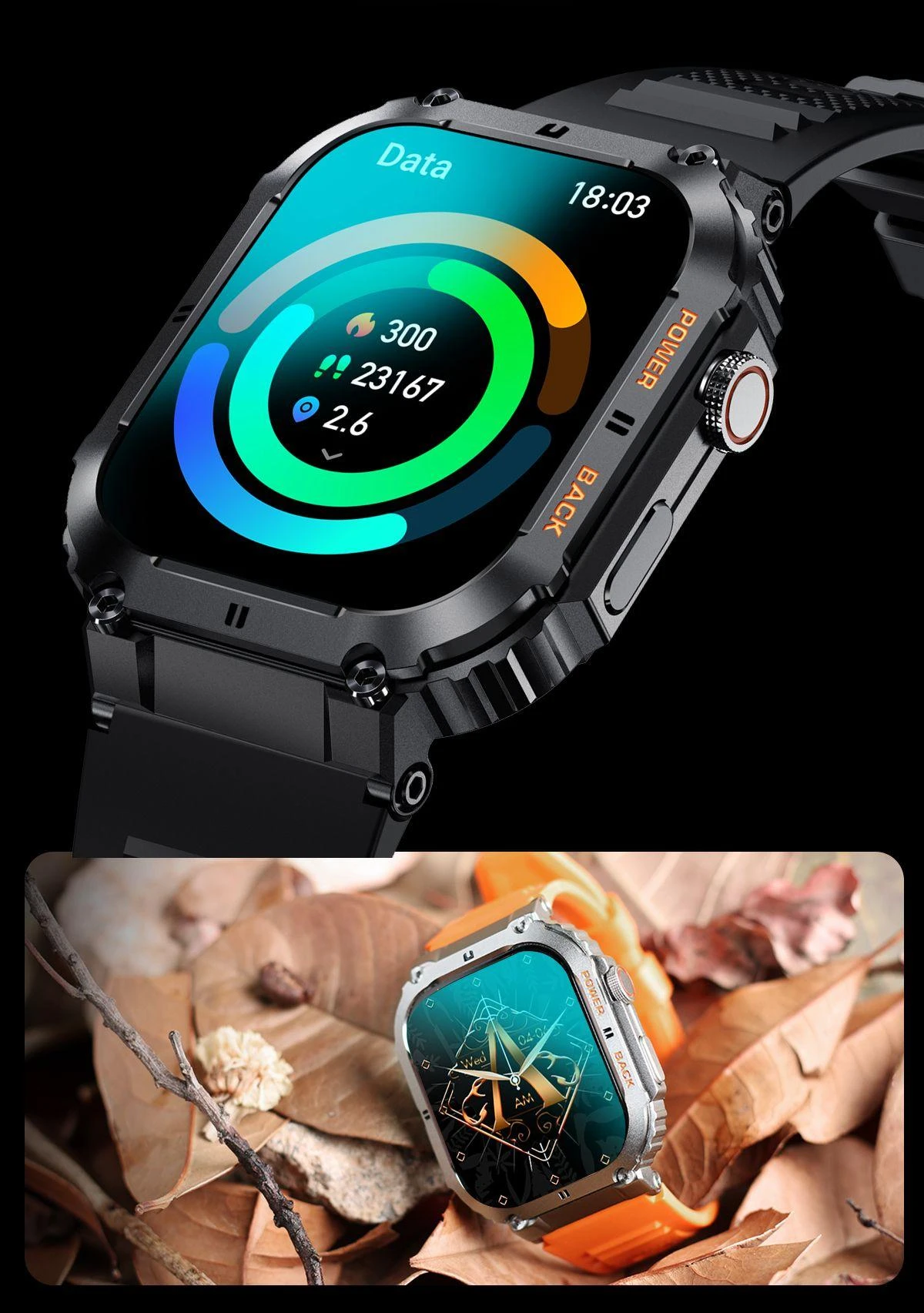 Išmanusis laikrodis vyrams Gravity GT6-6 - Skambinimo funkcija, MONITORIUS SNU (sg020f)